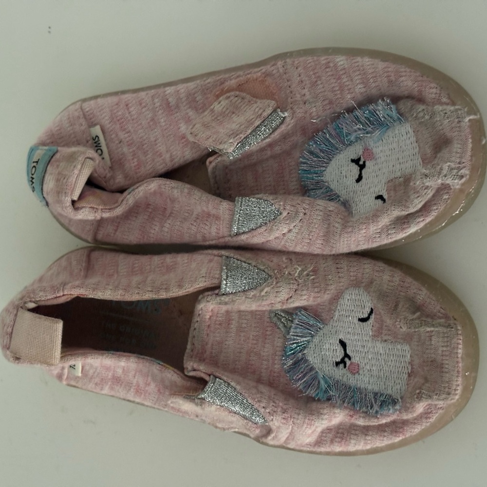 Toms Pink unicorn Slip-On Shoes